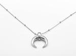 LUNA Sterling Silver Moon Crescent Pendant and Chain