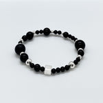 Black Onyx + Sterling Silver Chic Shapes Bracelet