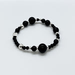 Black Onyx + Sterling Silver Chic Shapes Bracelet