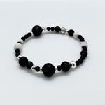 "Chic Shapes" Black Onyx Sterling Silver Bracelet