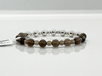 Smoky Quartz & 925 Silver Bracelets - Root Chakra Healing Crystal Beaded Bracelets 2