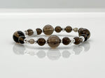 Smoky Quartz & 925 Silver Chic Shapes Bracelet - Root Chakra Healing Crystal Beaded Bracelets 2