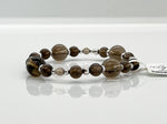 Smoky Quartz & 925 Silver Chic Shapes Bracelet - Root Chakra Healing Crystal Beaded Bracelets 4