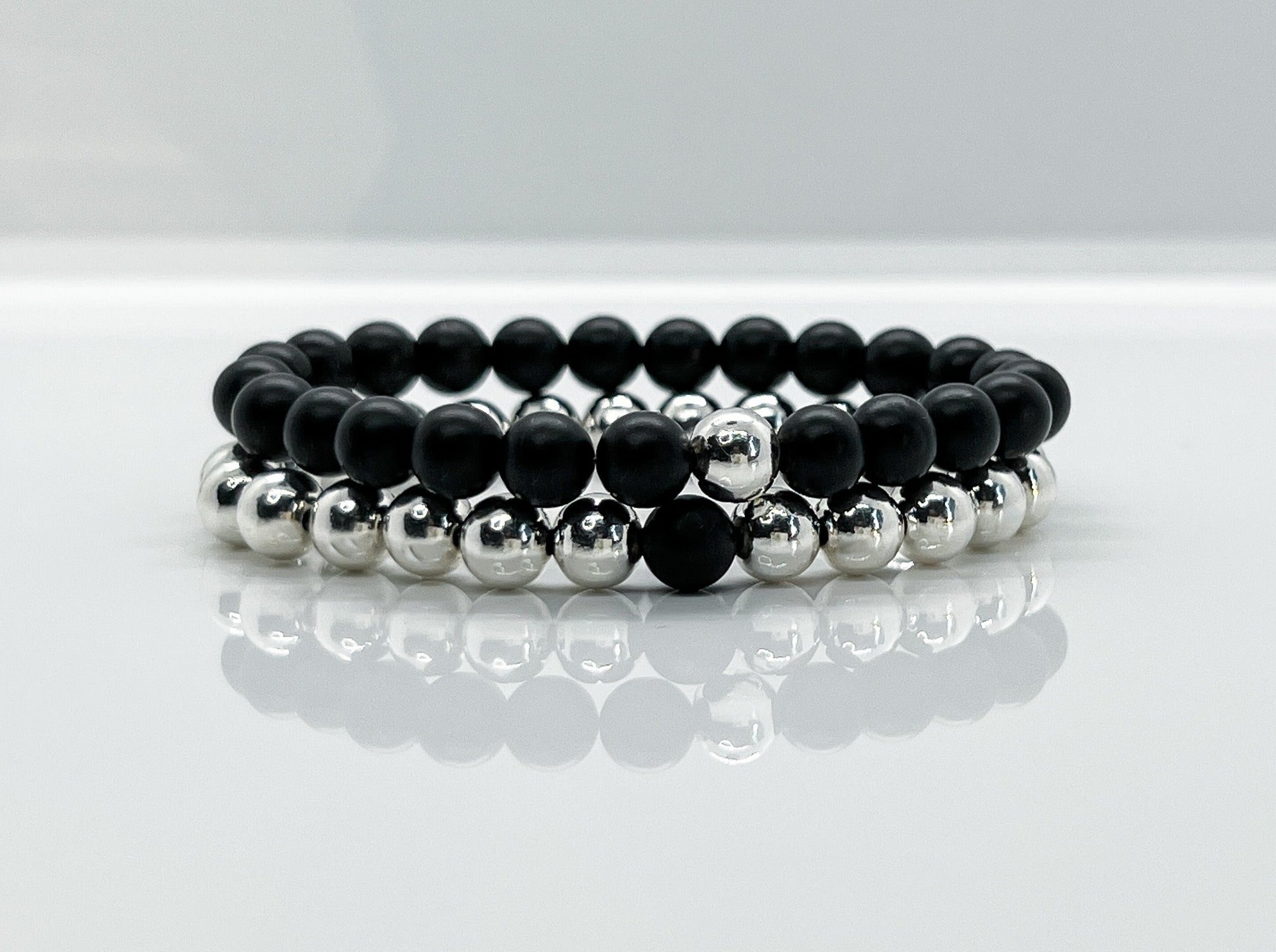 925 Sterling Silver With Onyx Stones Bracelet for Samsung Galaxy
