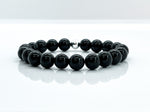 10mm Black Onyx & Sterling Silver Beaded Bracelet For Men - image 5