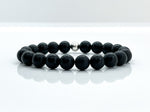 10mm Black Onyx & Sterling Silver Beaded Bracelet For Men - image 3