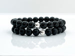 10mm Black Onyx & Sterling Silver Beaded Bracelet For Men - image 6