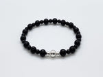 Black Onyx + Sterling Silver Rolling Stones Bracelet