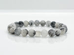 Black Rutilated Quartz & 925 Silver Beaded Bracelet for Men - Aura Cleansing Healing Crystal Beaded Bracelets 3