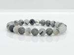 Black Rutilated Quartz & 925 Silver Beaded Bracelet for Men - Aura Cleansing Healing Crystal Beaded Bracelets 6