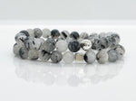 Black Rutilated Quartz & 925 Silver Beaded Bracelet for Men - Aura Cleansing Healing Crystal Beaded Bracelets 2