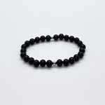 6mm Black Tourmaline + Sterling Silver Bracelet or Anklet