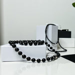 Zodiac Sign Black Tourmaline 925 Sterling Silver Beaded Stretch Chocker Necklace - image 1