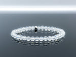 4mm Blue Moonstone & 925 Silver Bracelet - Crown Chakra Healing Crystal Bracelets 4