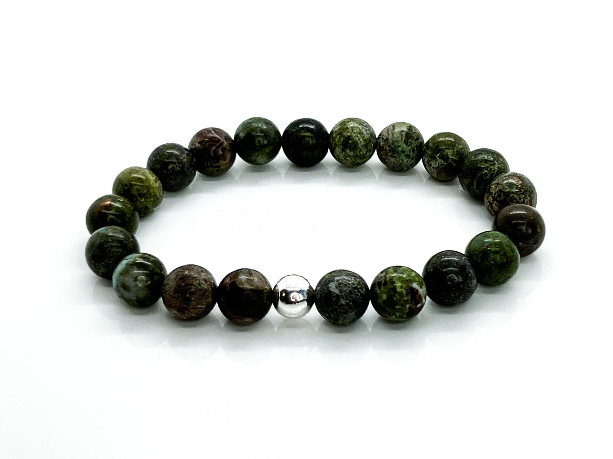 8MM Dragon Blood Stone Elastic Bracelets Women Men Jasper Beads Healing  Jewelry Yoga Meditation Bangle Gift | SHEIN USA