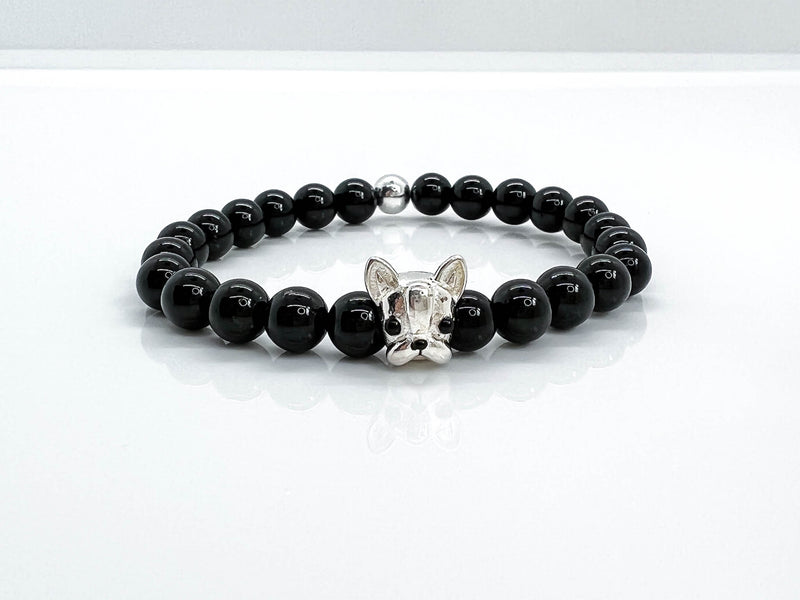 Black Tourmaline "Frenchie" Bracelet