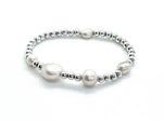 Freshwater Pearls & 925 Sterling Silver Beaded Bracelet 2