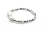 Freshwater Pearls & 925 Sterling Silver Beaded Bracelet 3