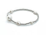 Freshwater Pearls & 925 Sterling Silver Beaded Bracelet 5