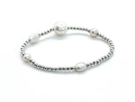 Freshwater Pearls & 925 Sterling Silver Beaded Bracelet 6