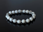 10mm Howlite & Sterling Silver Bracelet - image 1