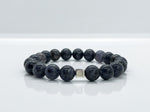 10mm Natural Iolite & Sterling Silver Beaded Bracelet for Men - image 4