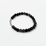 Iolite + Sterling Silver Beaded Bracelet