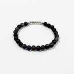 Iolite + Sterling Silver Beaded Bracelet