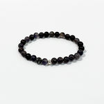 5mm-6mm natural Iolite sterling silver bead bracelet