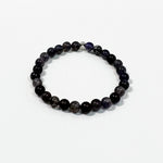 5mm-6mm natural Iolite sterling silver bead bracelet