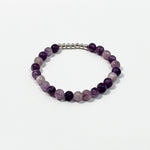 Lepidolite + Sterling Silver Bracelet