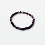 4mm Lepidolite + Sterling Silver Bracelet