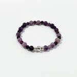 Lepidolite + Sterling Silver Bracelet