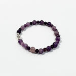 Lepidolite + Sterling Silver Bracelet