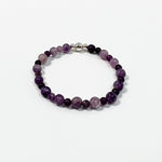 Lepidolite + Sterling Silver Bracelet