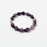 Lepidolite + Sterling Silver Bracelet