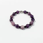 Lepidolite + Sterling Silver Bracelet