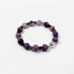 Lepidolite + Sterling Silver Bracelet