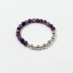 Lepidolite + Sterling Silver Bracelet