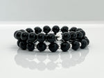 10mm Black Onyx & Sterling Silver Beaded Bracelet For Men - image 5