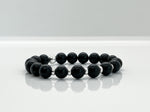 10mm Black Onyx & Sterling Silver Beaded Bracelet For Men - image 4