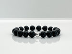 10mm Black Onyx & Sterling Silver Beaded Bracelet For Men - image 5