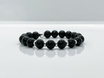 10mm Black Onyx & Sterling Silver Beaded Bracelet For Men - image 2