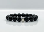 12mm Black Onyx & Sterling Silver Cylinder Beaded Bracelet For Men - image 6