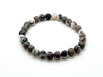 6mm Pink Zebra Jasper 925 Silver Beaded Bracelet 2