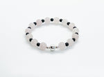 Rose Quartz, Black Onyx, 925 Silver Bracelet Stack | LOVE & PROTECTION Healing Crystal Beaded Bracelets 3