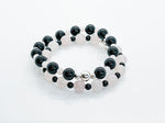 Rose Quartz, Black Onyx, 925 Silver Bracelet Stack | LOVE & PROTECTION Healing Crystal Beaded Bracelets 4