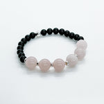 Rose Quartz, Black Onyx, 925 Silver Bracelets | LOVE & PROTECTION Heal… 3