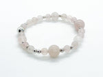 Rose Quartz & Silver "Chic Shapes" Bracelet