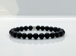 8mm Black Onyx "Smiley" Sterling Silver Beaded Bracelet For Men - image 3